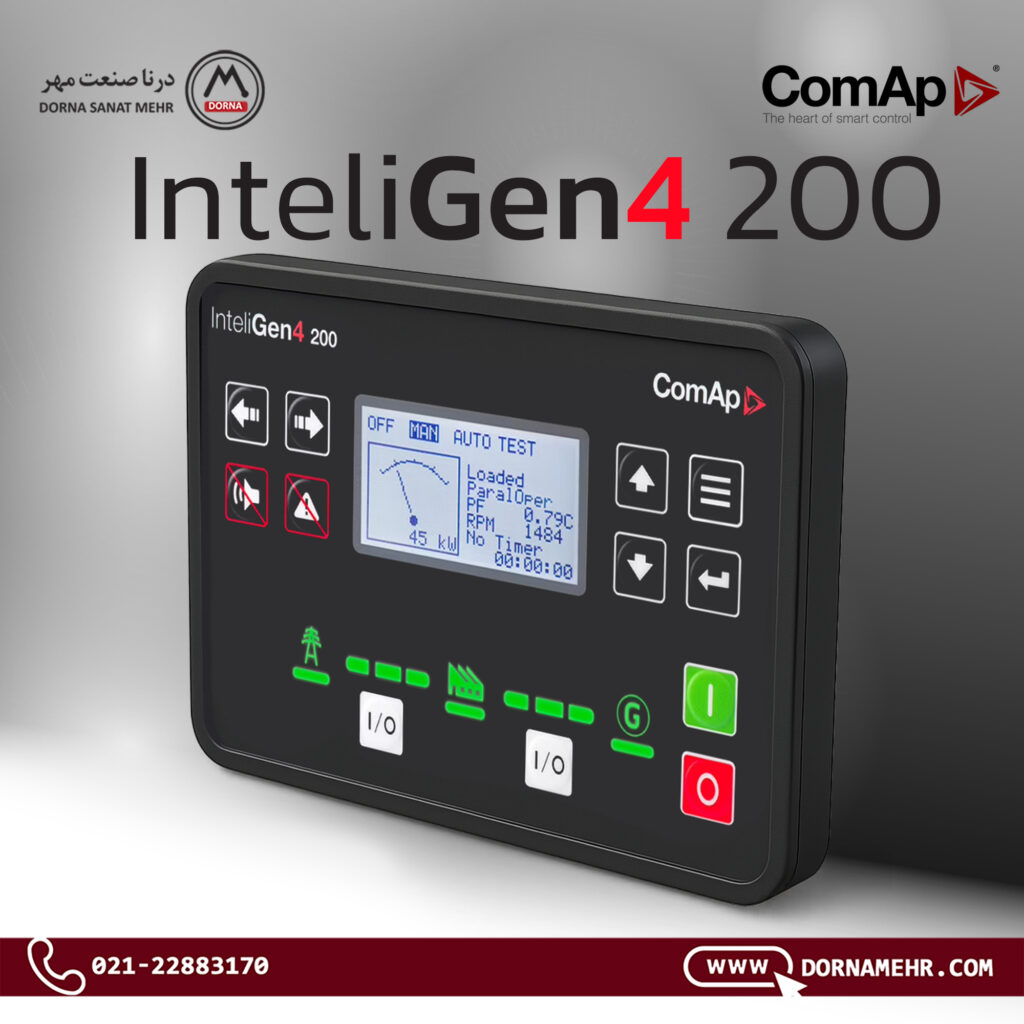 کنترلر کومپ IG4-200؛ راهکار حرفهای و قدرتمند سنکرون و موازی سازی ژنراتور - InteliGen4 200 کنترلر کومپ IG4-200